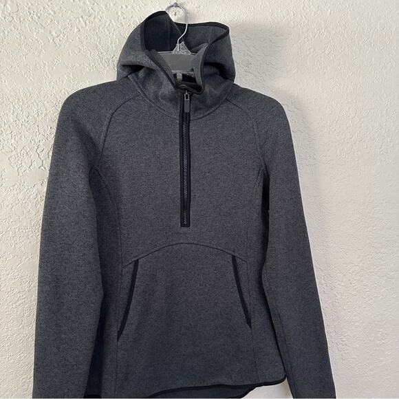 Lululemon Fleece & Thank You Heathered Black Gray Pullover Jacket Hoodie 8 - Picture 3 of 6